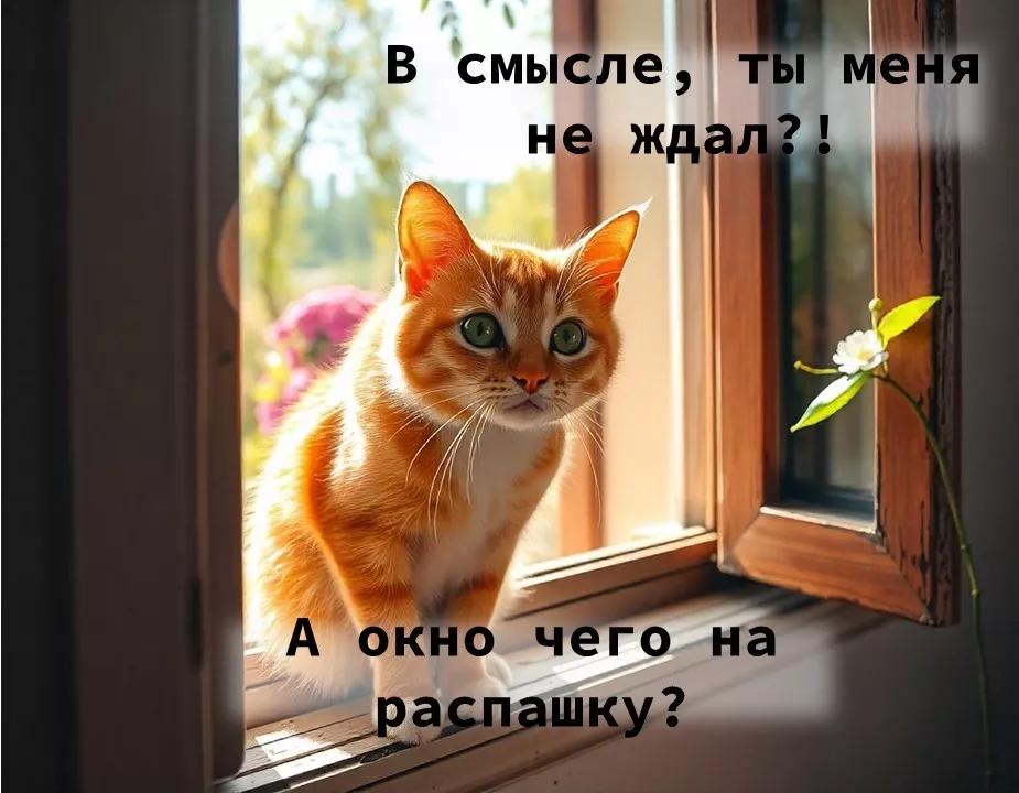 А чего окно на распашку?